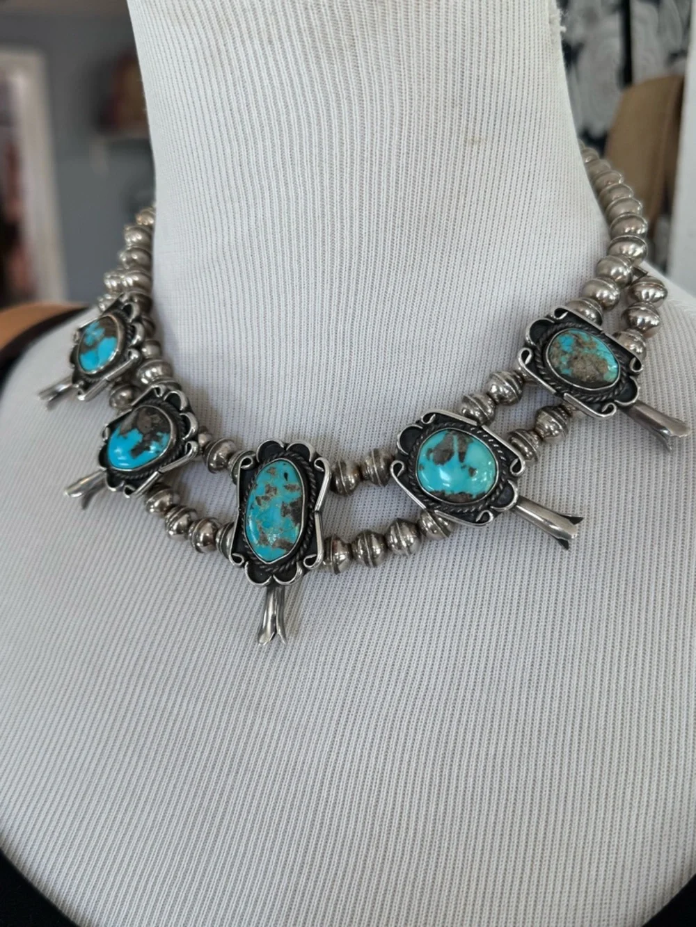 SOLD — Old Pawn Navajo Station Necklace - Picture 4 of 9